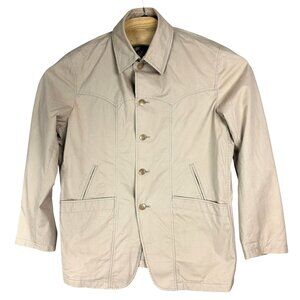 Intermezzo Jacket Mens M Beige Lined Button-Up Pockets